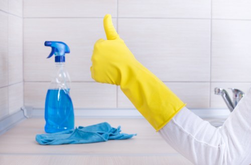 Carpet cleaner preparing equipment with safety checks in W4