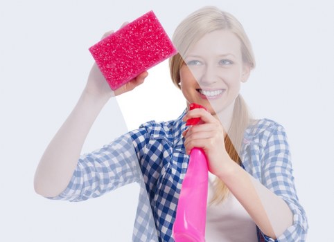 Local cleaners carrying out a one off clean in a W4 flat