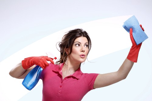 Local carpet cleaner treating stains in a W4 property